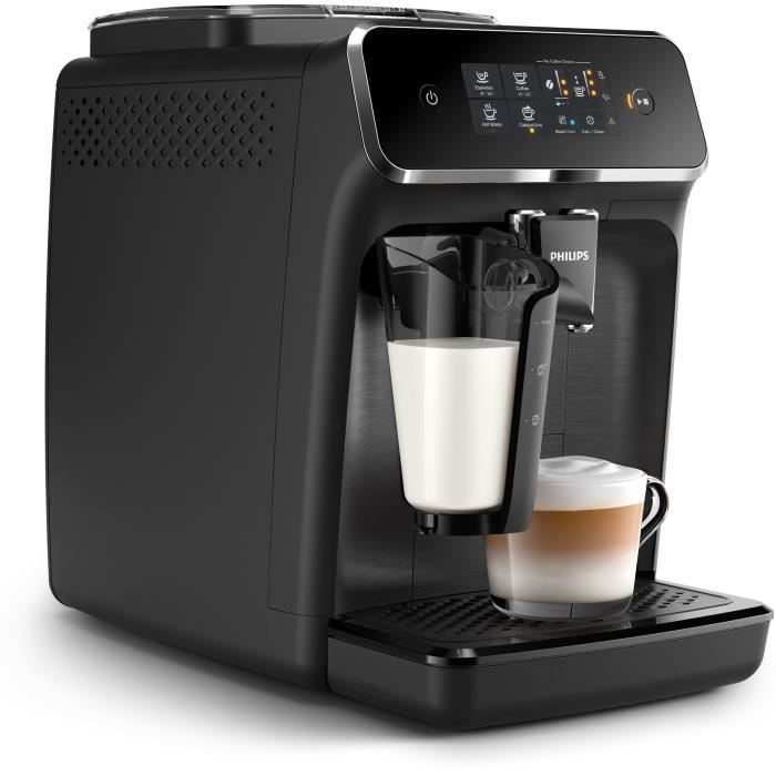 Machine a café Expresso Broyeur Automatique - PHILIPS - EP2230/10 - LatteGo - 275 g de café - 1,8 L - Noir mat