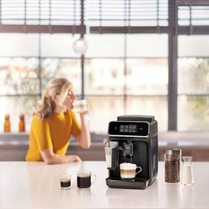 Machine a café Expresso Broyeur Automatique - PHILIPS - EP2230/10 - LatteGo - 275 g de café - 1,8 L - Noir mat