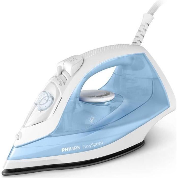 PHILIPS Fer a repasser EasySpeed GC1740/20, 2000W, Pressing 90 g/min, Débit vapeur 25 g /min, Anticalcaire, Semelle antiadhésive