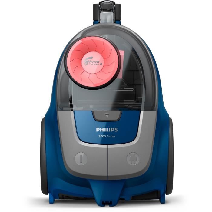 PHILIPS XB2123/09 - Aspirateur Traineau sans sac - 850 W - Compact - 1,3 L - Bleu foncé / Peche