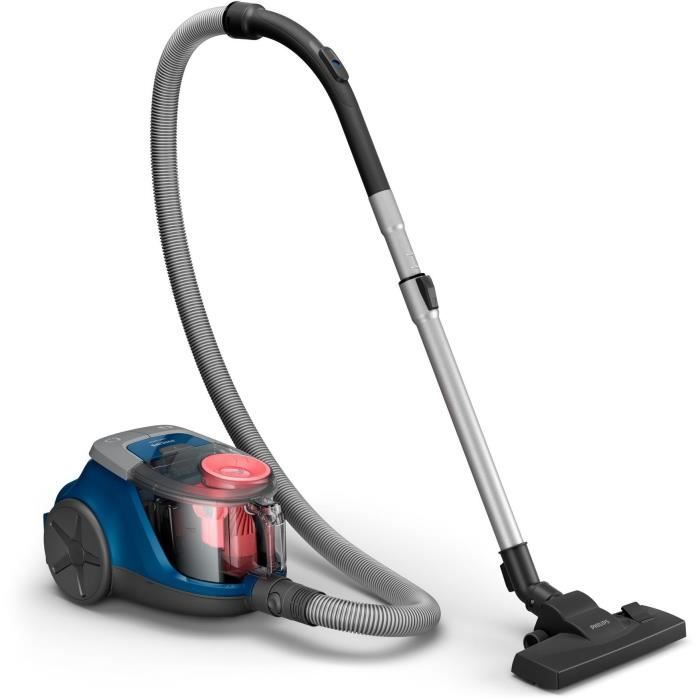 PHILIPS XB2123/09 - Aspirateur Traineau sans sac - 850 W - Compact - 1,3 L - Bleu foncé / Peche