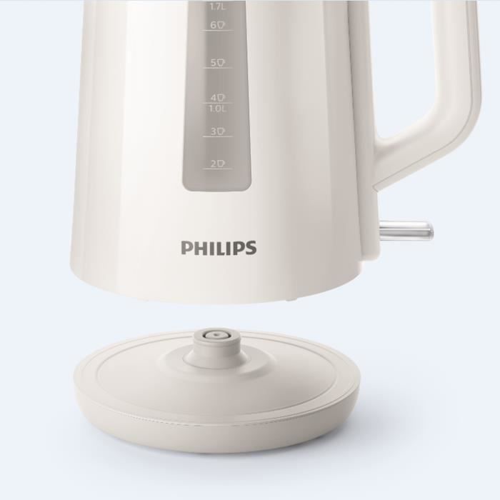 Bouilloire - PHILIPS - Daily HD9318/00 - 1,7L - Couvercle a ressort - Tamis filtre calcaire - Blanche