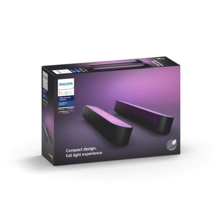 Lampe connectée Philips Hue Hue Play pack de 2 - Noir