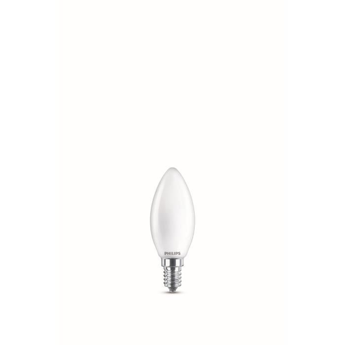 PHILIPS LED Classic 40W Flamme E14 Blanc Chaud Dépolie Non Dimmable