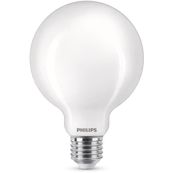 Philips ampoule LED Equivalent 60W E27 Blanc chaud non dimmable, verre