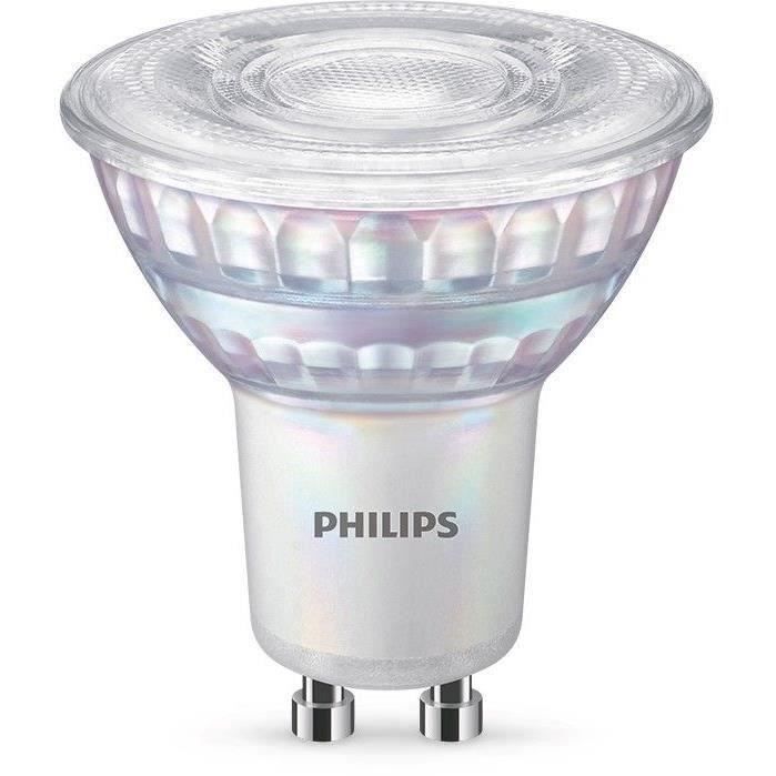 Philips ampoule LED Equivalent 50W GU10, Dimmable, Verre, Lot de 2