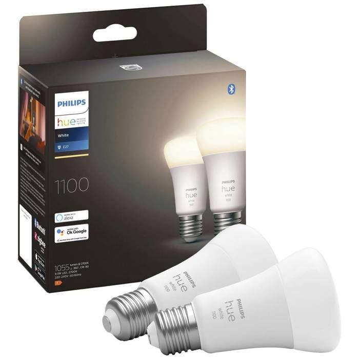 Ampoules connectées Philips Hue pack de 2 ampoules White standard E27 75W