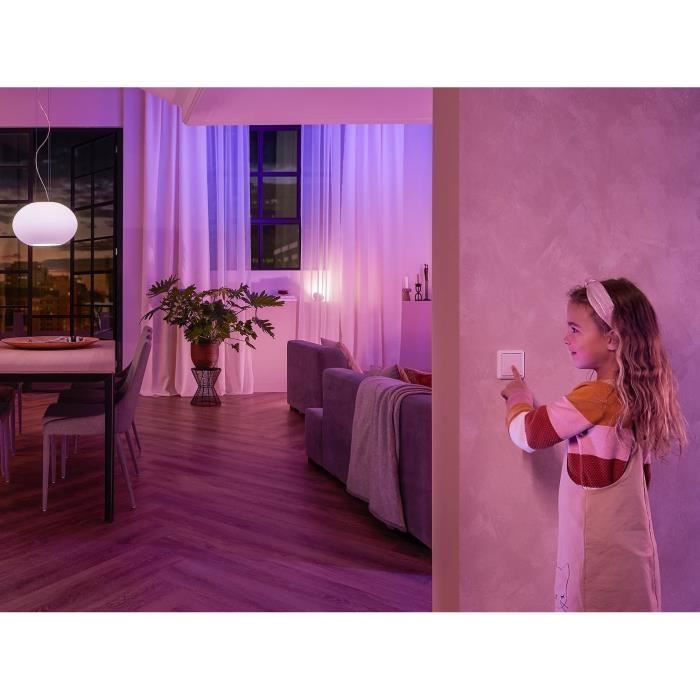 Philips Hue Module d'interrupteur mural, Blanc, fonctionne avec Alexa, Google Assistant et Apple Homekit