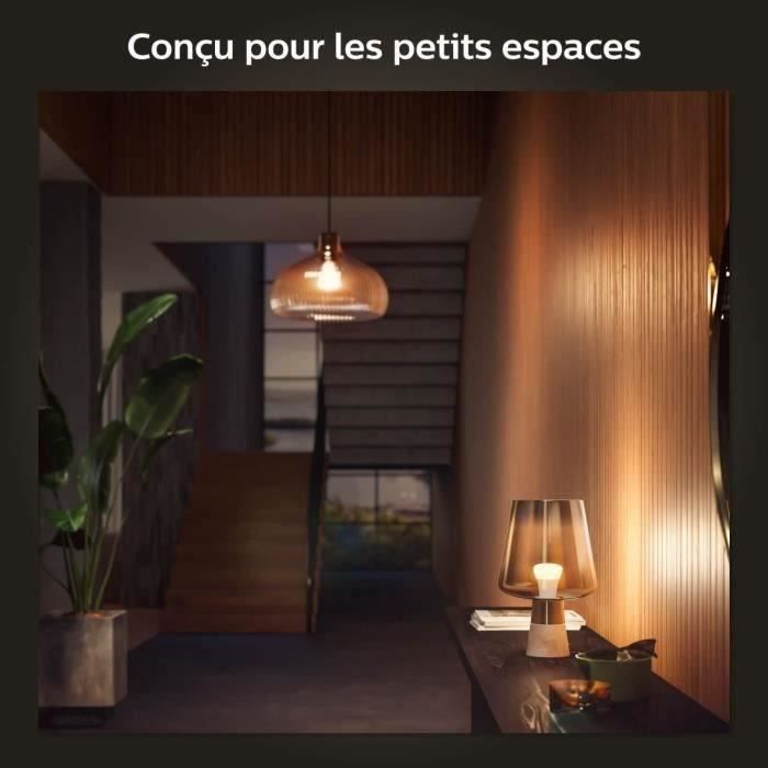 Philips Hue White, ampoule LED connectée E27, équivalent 60W, 800 lumen, compatible Bluetooth, Pack de 4