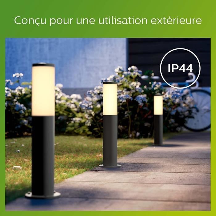 Borne extérieure PHILIPS Utrecht - Métal - LED - 1x20W - Gris - Contemporain - Design