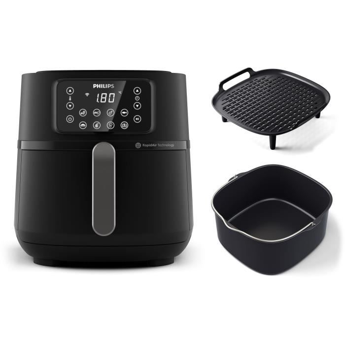 Friteuse sans huile - PHILIPS - Airfryer Connecté XXL HD9285/96 Série 5000 - 7,2L - 16 préréglages - Noir