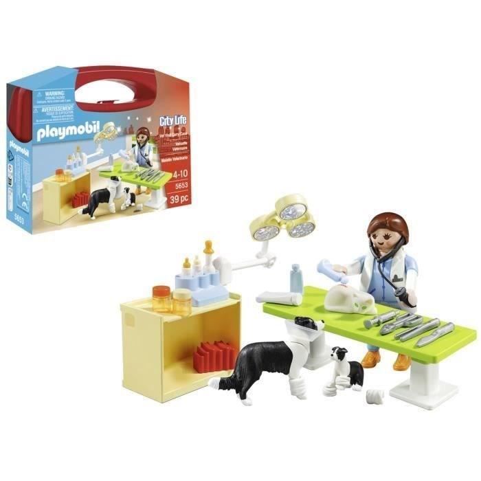 PLAYMOBIL 5653 Valisette Vétérinaire - City Life - Jeu de rôle créatif - Des 4 ans