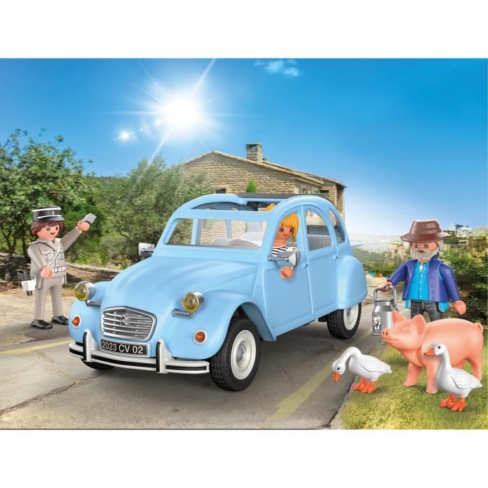 PLAYMOBIL - 70640 - Citroën 2CV - Classic Cars - Véhicule miniature - Blanc - 5 ans et plus