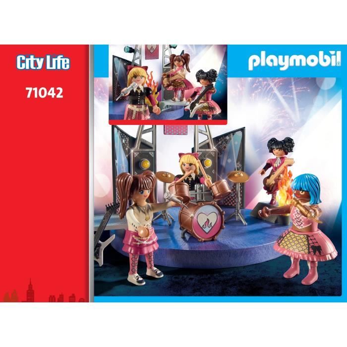 PLAYMOBIL - 71042 - City Life L'école - Groupe de rock - Promo pack musiciens