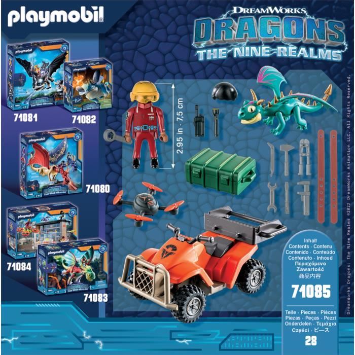 PLAYMOBIL - 71085 - Dragons Nine Realms: Icaris Quad - Multicolore - Pour Enfant de 4 ans et plus