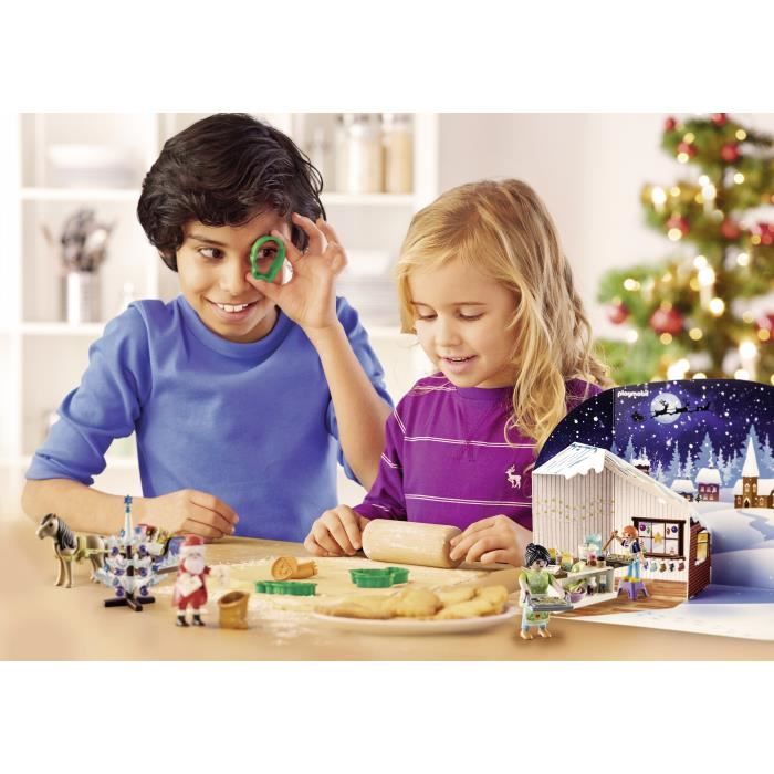 Calendrier de l'Avent PLAYMOBIL - Pâtisserie de Noël - 4 personnages et accessoires