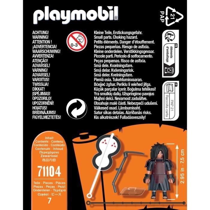 PLAYMOBIL 71104 Madara Figurine, Naruto Shippuden, 8 pieces