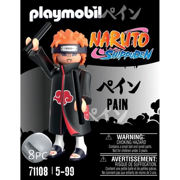 PLAYMOBIL - 71108 - Pain - Naruto Shippuden - Personnage de manga ninja avec accessoires