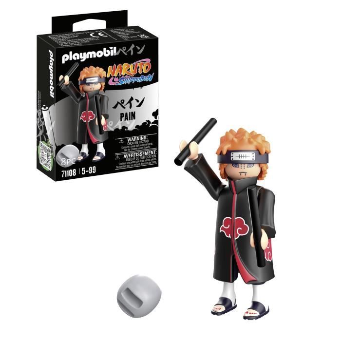 PLAYMOBIL - 71108 - Pain - Naruto Shippuden - Personnage de manga ninja avec accessoires