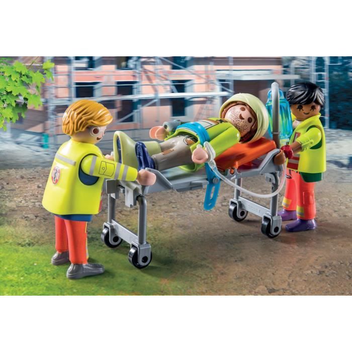 PLAYMOBIL 71202 Ambulance avec effets lumineux et sonore, City Action Les Secouristes