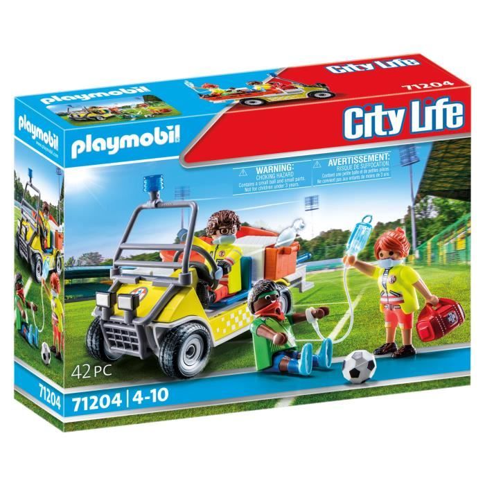 PLAYMOBIL 71204 Véhicule de secours, City Action Les Secouristes, Des 4 ans