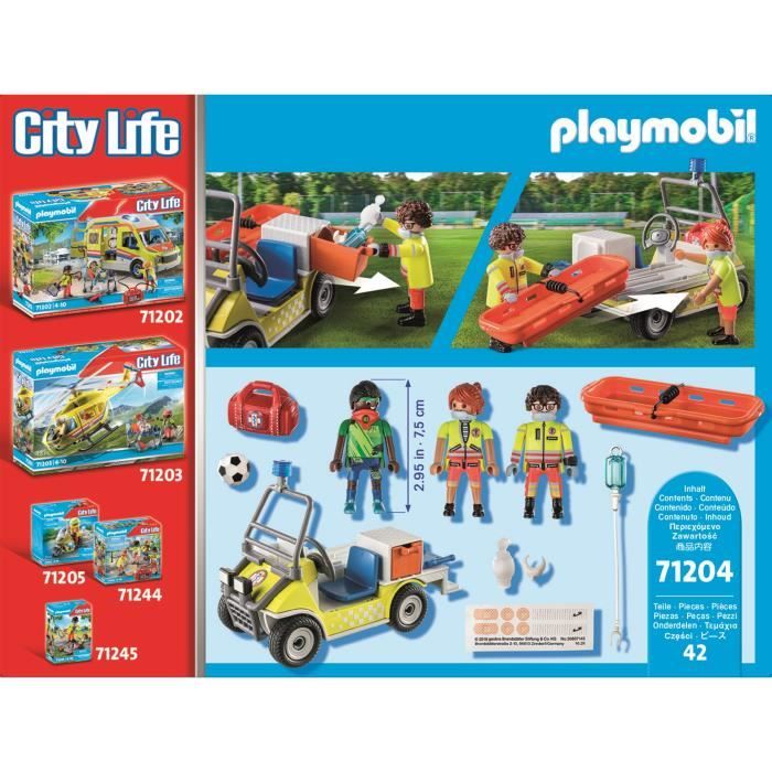 PLAYMOBIL 71204 Véhicule de secours, City Action Les Secouristes, Des 4 ans