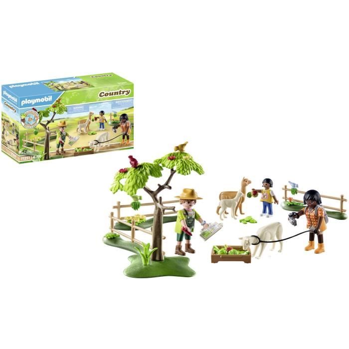 PLAYMOBIL - 71251 - Country La Ferme - Enclos a alpagas et randonneurs