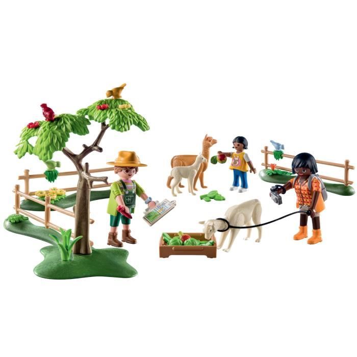 PLAYMOBIL - 71251 - Country La Ferme - Enclos a alpagas et randonneurs