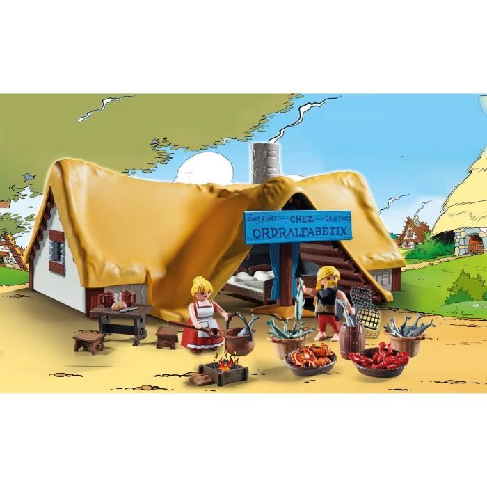 PLAYMOBIL 71266 Astérix Hutte d'Ordralfabetix, village d'Astérix, Jouet de collection, Des 5 ans