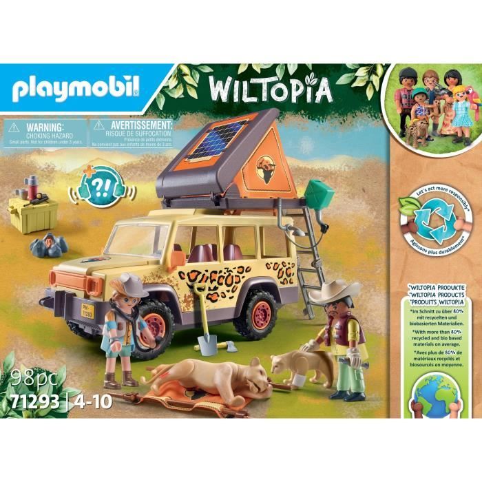 PLAYMOBIL - 71293 - Wiltopia - Explorateurs avec véhicule tout terrain - 98 pieces