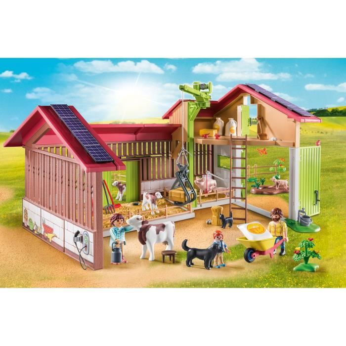 PLAYMOBIL 71304 Ferme avec panneaux solaires, Country La vie a la ferme, 182 pieces, Des 4 ans