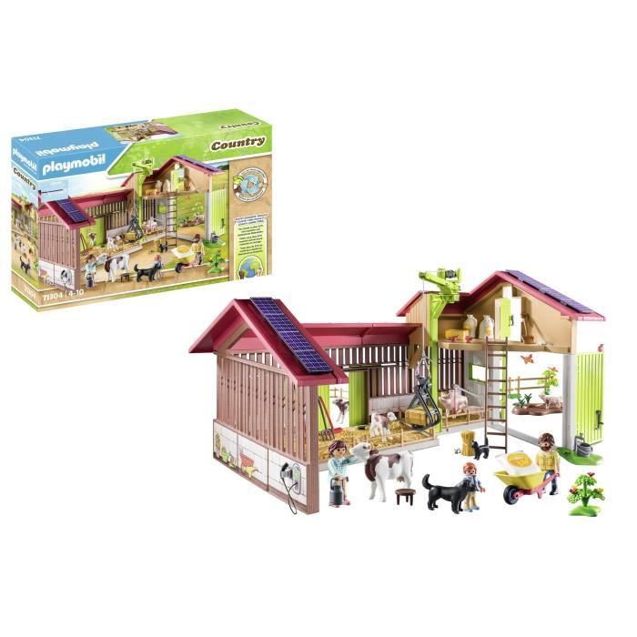 PLAYMOBIL 71304 Ferme avec panneaux solaires, Country La vie a la ferme, 182 pieces, Des 4 ans