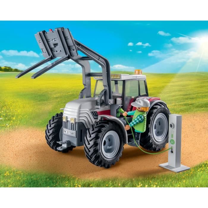 PLAYMOBIL - 71305 - Grand tracteur électrique - Country La vie a la ferme - 31 pieces