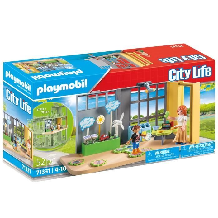 PLAYMOBIL - Classe éducative sur l'écologie - City Life - L'école - 52 pieces