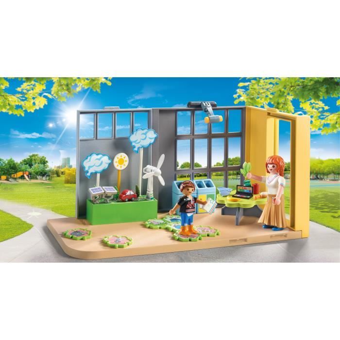 PLAYMOBIL - Classe éducative sur l'écologie - City Life - L'école - 52 pieces