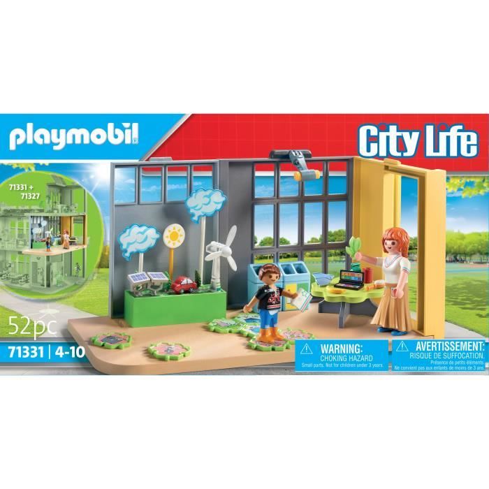 PLAYMOBIL - Classe éducative sur l'écologie - City Life - L'école - 52 pieces