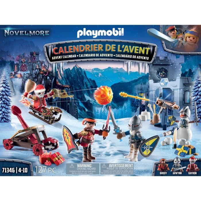 PLAYMOBIL 71346 Calendrier de l'Avent Noël chevaliers Novelmore- - La magie de Noël - 24 cases a ouvrir- pour attendre Noël