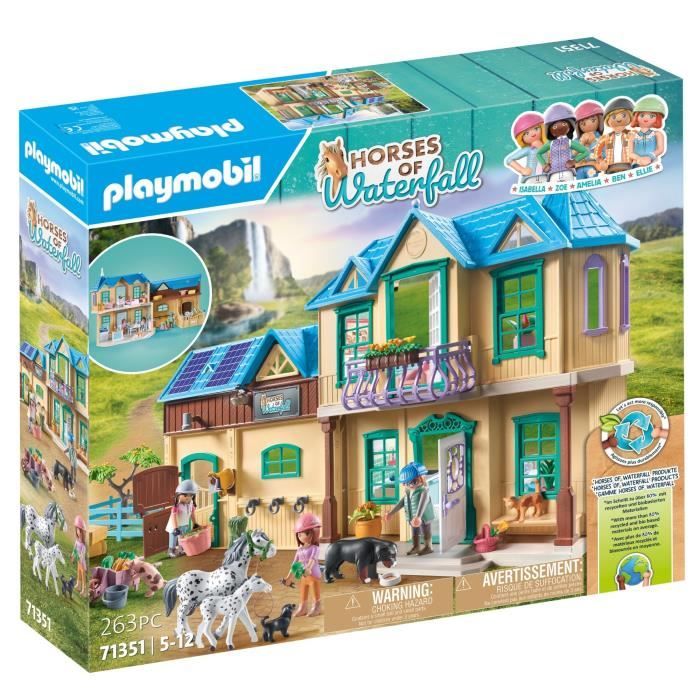 PLAYMOBIL 71351 Ranch de la cascade - Horses of Waterfall - 264 pieces - Des 5 ans