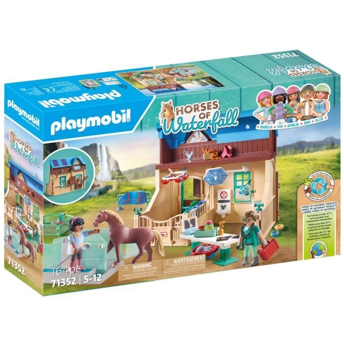 PLAYMOBIL 71352 - Vétérinaire et centre de thérapie - Horses of Waterfall - Pour enfants des 5 ans