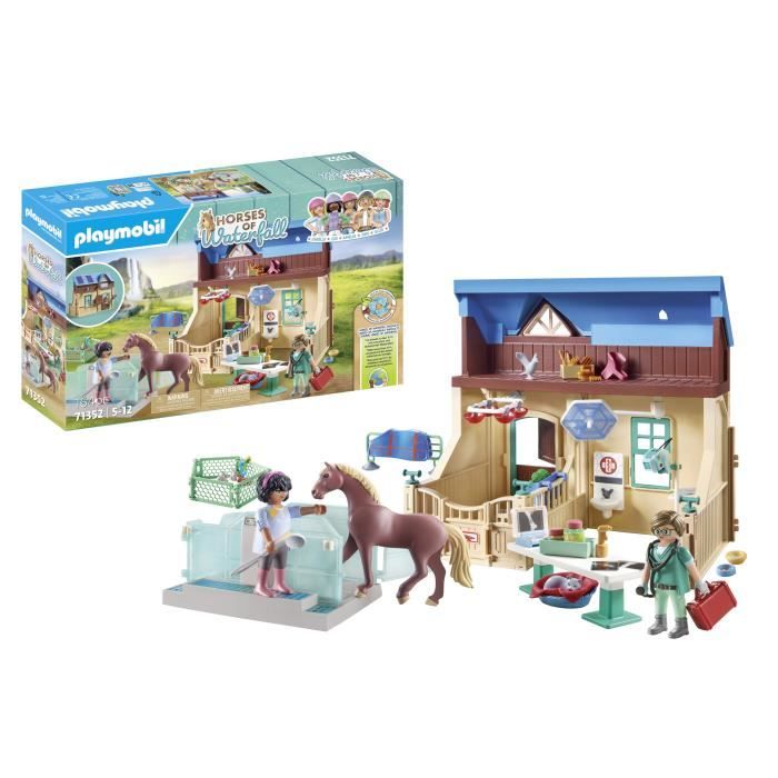 PLAYMOBIL 71352 - Vétérinaire et centre de thérapie - Horses of Waterfall - Pour enfants des 5 ans