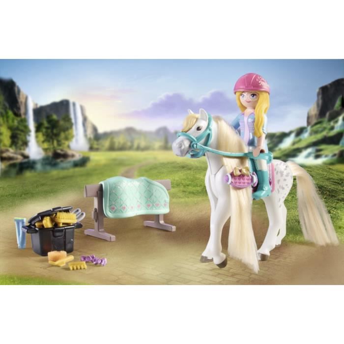 PLAYMOBIL 71354 Isabella & Lioness aire de lavage - Horses of Waterfall - Des 5 ans - Enfant - 86 pieces