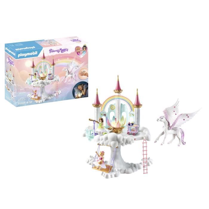 PLAYMOBIL - Tourelle enchantée Princess Magic - Fleur magique veilleuse - 114 pieces - Des 4 ans