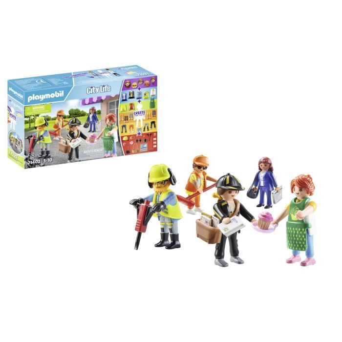 PLAYMOBIL - My Figures : Métiers - City Life - 5 ans - 58 pieces