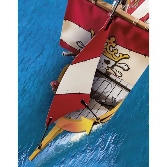 PLAYMOBIL 71418 Chaloupe des pirates, Les pirates, Avec personnages, canons, Des 4 ans