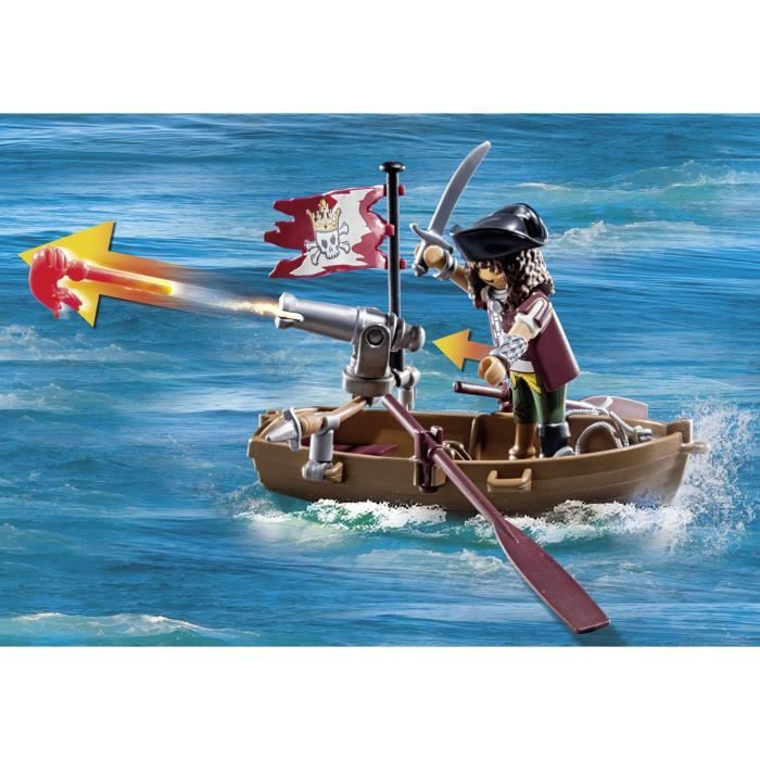 PLAYMOBIL - Pirate avec pieuvre géante - Pirates - Canon - 44 pieces - Des 4 ans