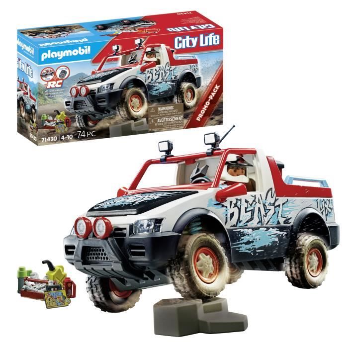 PLAYMOBIL 71430 Voiture de rallye - City Life - Avec personnage et véhicule tout-terrain - 74 pieces - Des 4 ans