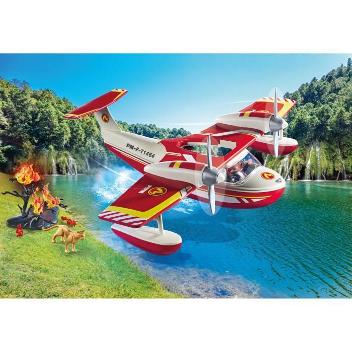 PLAYMOBIL 71463 Hydravion avec pompier - Action Heroes - Les pompiers - Des 4 ans