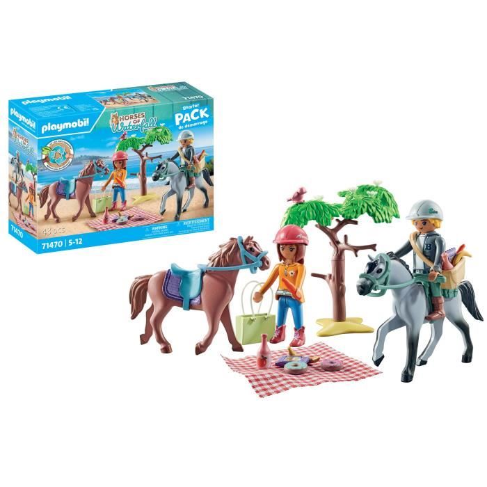 PLAYMOBIL 71470 Amélia et Ben avec chevaux - Horses of Waterfall - 2 personnages et 2 chevaux - Des 4 ans