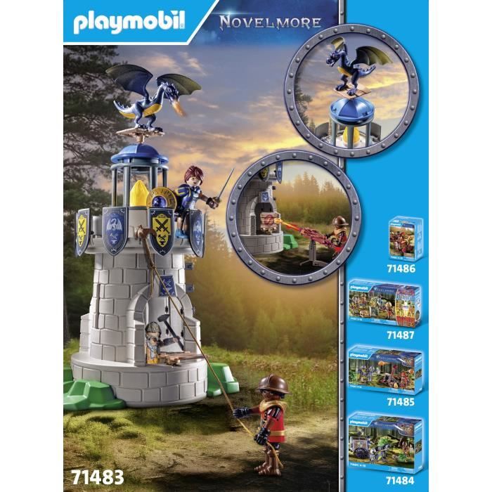 PLAYMOBIL 71483 Novelmore Tourelle des chevaliers de Novelmore avec dragon