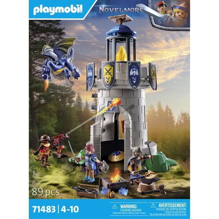 PLAYMOBIL 71483 Novelmore Tourelle des chevaliers de Novelmore avec dragon